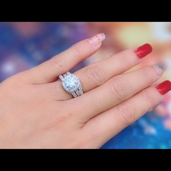 Moissanite ring set with certificate - Picture 6 of 16